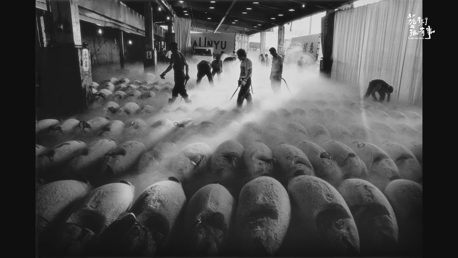攝影家沈昭良的《築地魚市場》系列作品。圖／《藝術很有事》節目劇照