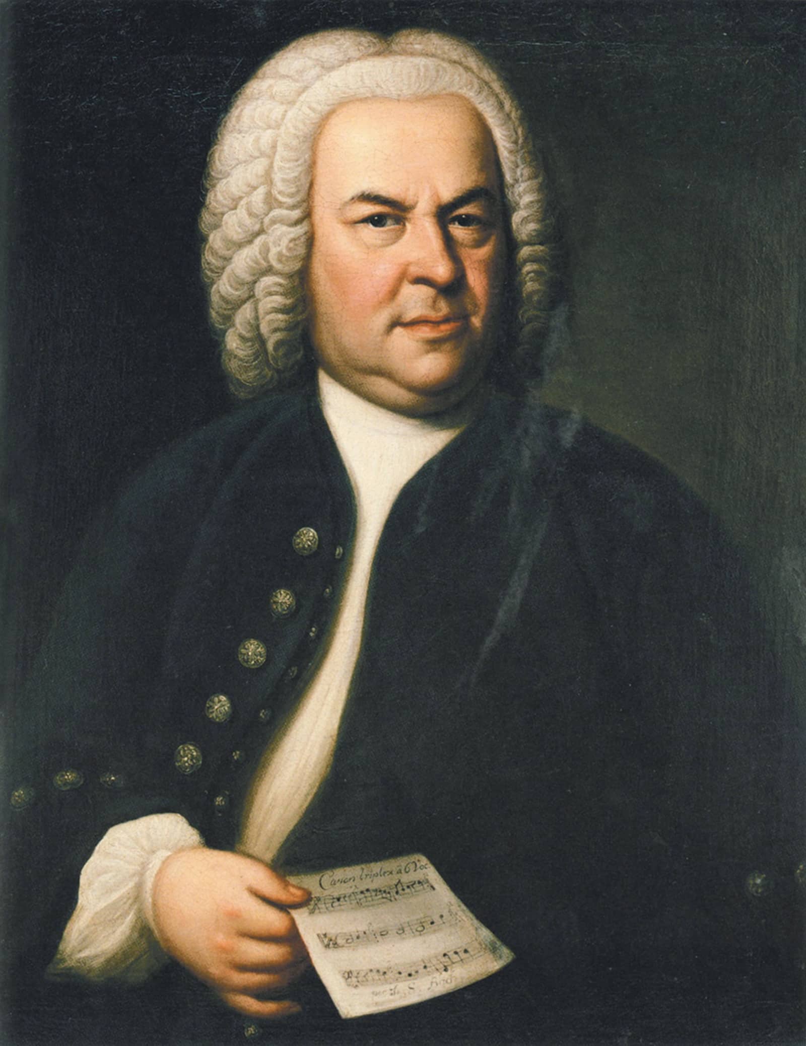 音樂家約翰．塞巴斯蒂安．巴赫（Johann Sebastian Bach,1685~1750），時年61歲
此肖像畫由E.G. 豪斯曼於1748年所繪。圖／維基百科
