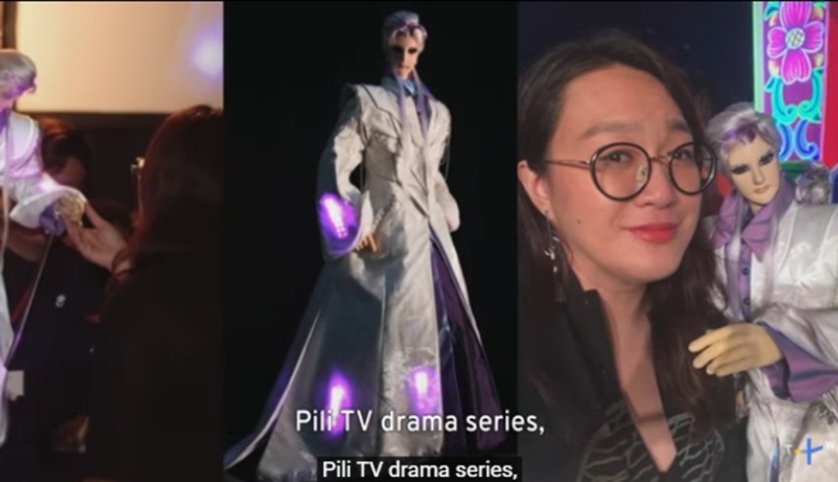 汪俐伶為霹靂布袋戲的素還真設計時裝新形象。圖／《她們的故事》