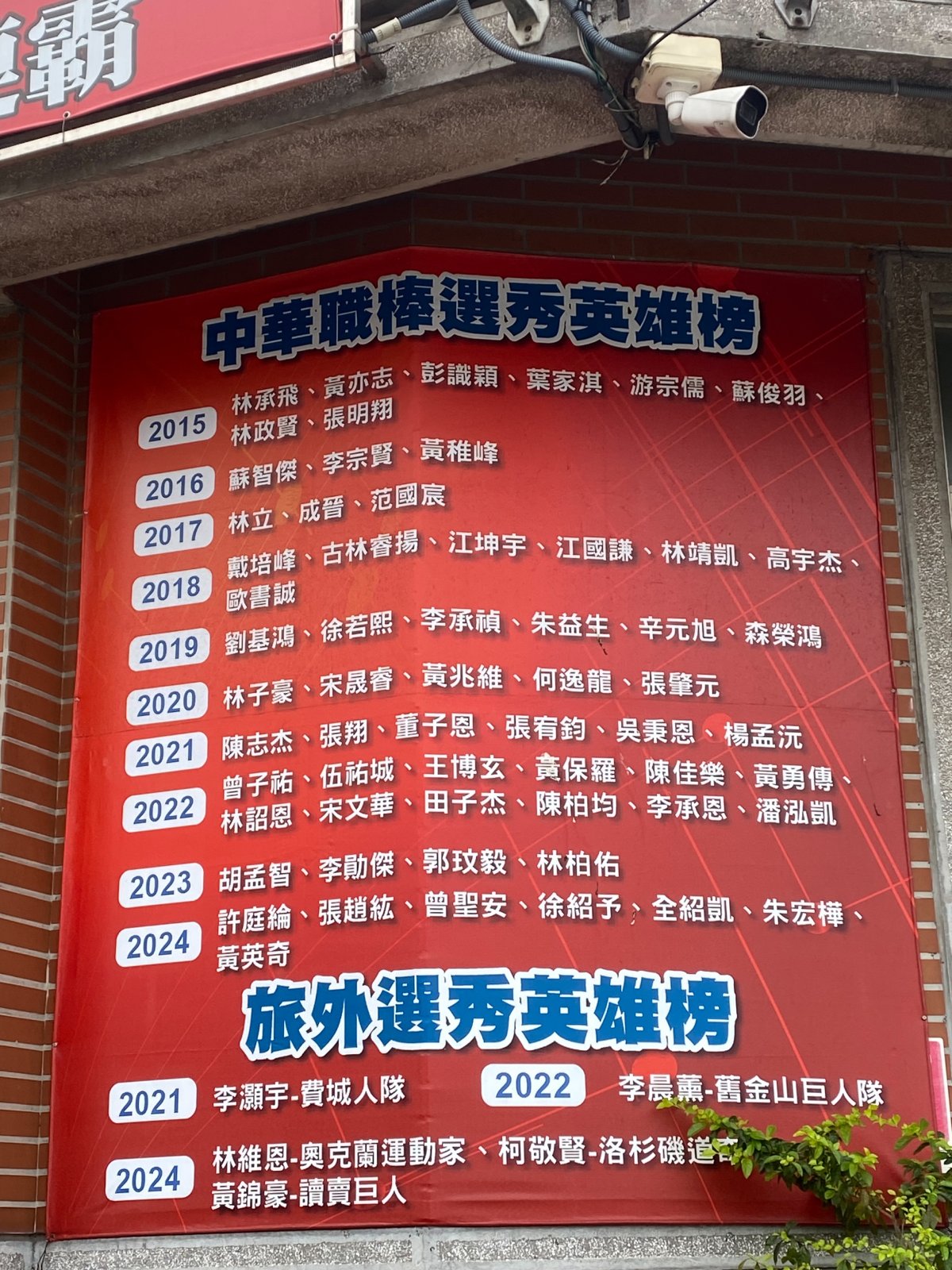 平鎮高中校外的紅榜。圖片提供／陳志強（城牆）