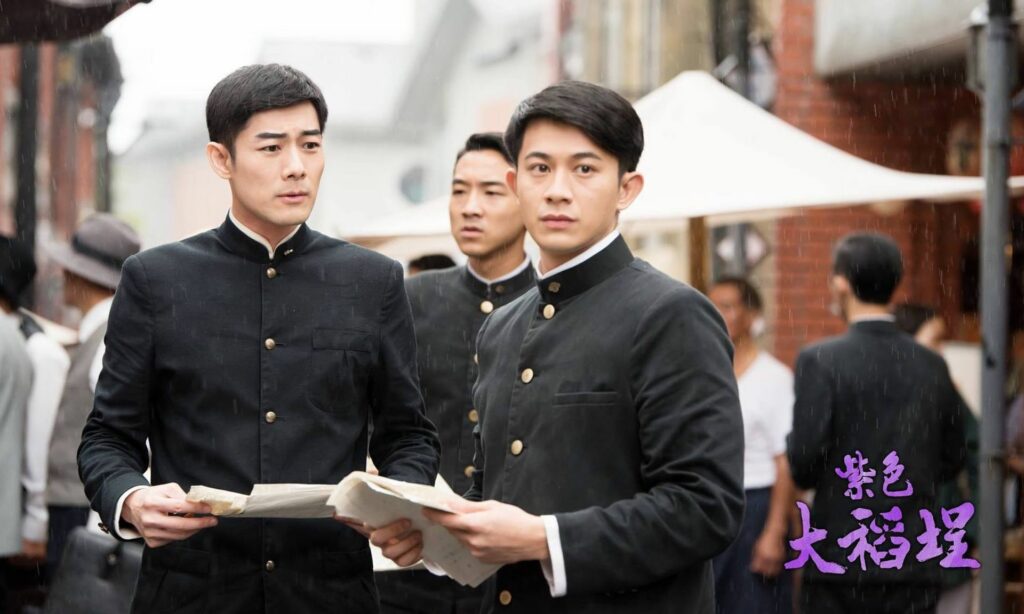 ｜戲劇重現陳植棋（右，曾子益 飾）在學潮期間抗爭，結果遭退學的事件。（圖／《紫色大稻埕》）