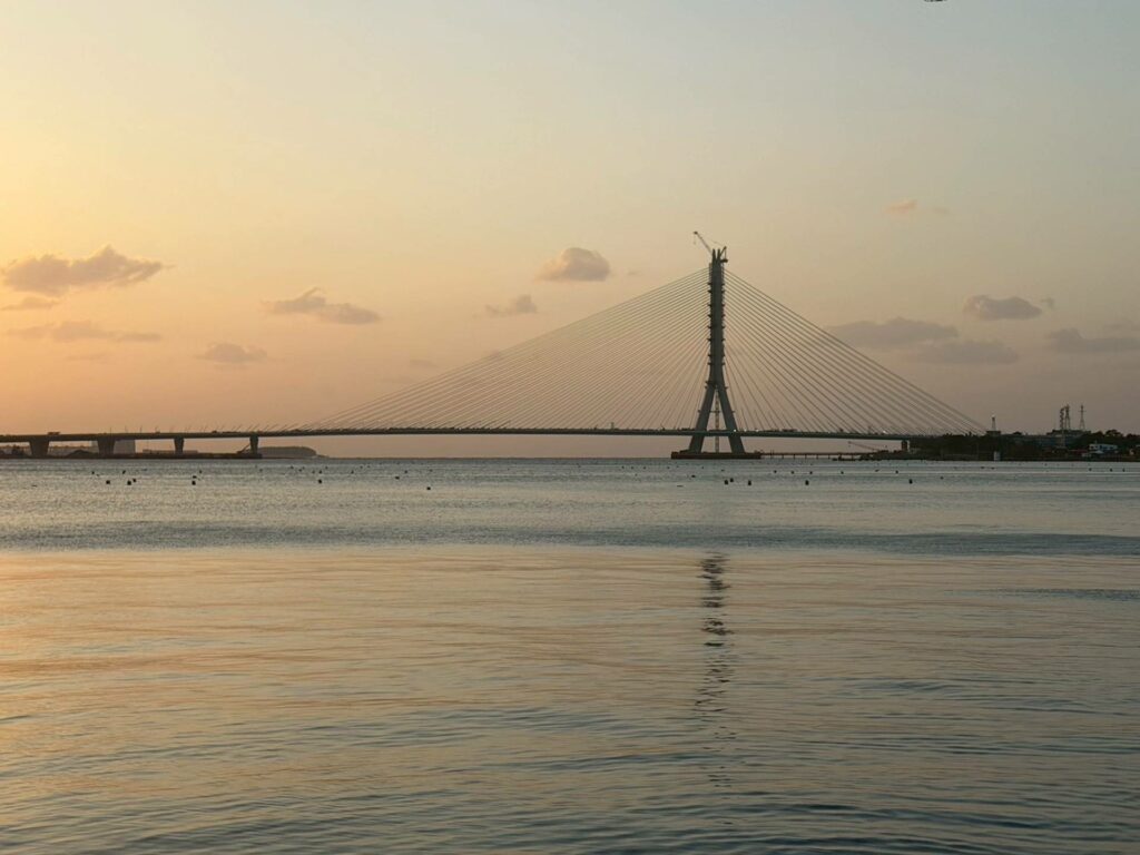 ｜2026 年，通車後的淡江大橋。