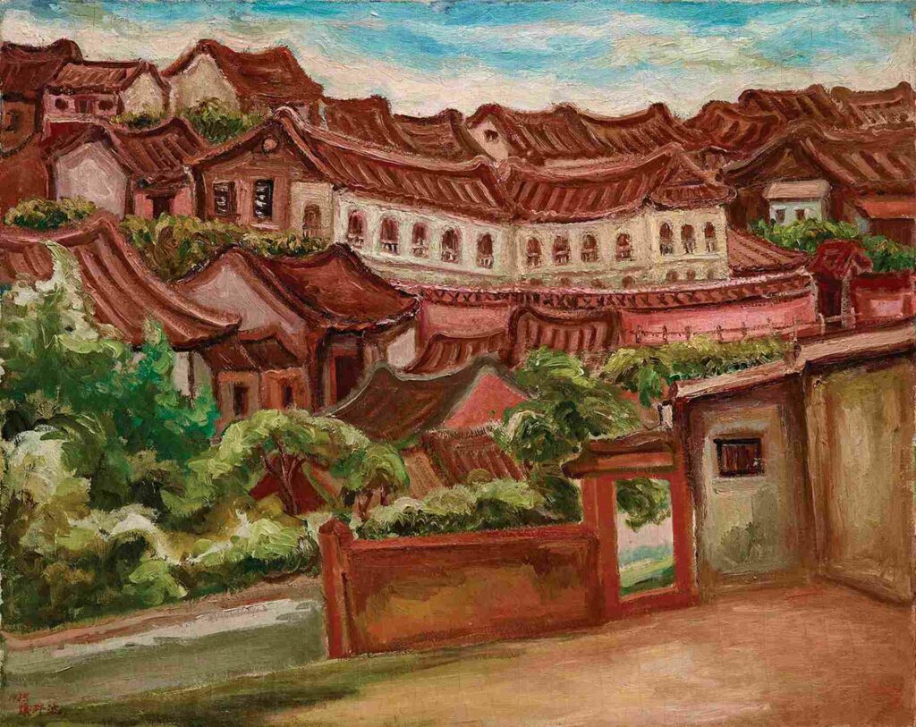 |陳澄波《淡水風景(二)》,1935。(圖/維基百科)