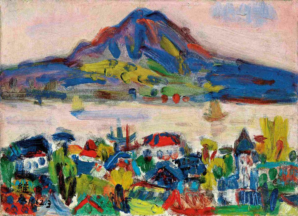 |廖繼春《淡水江山風景》,1962(圖/東之畫廊)