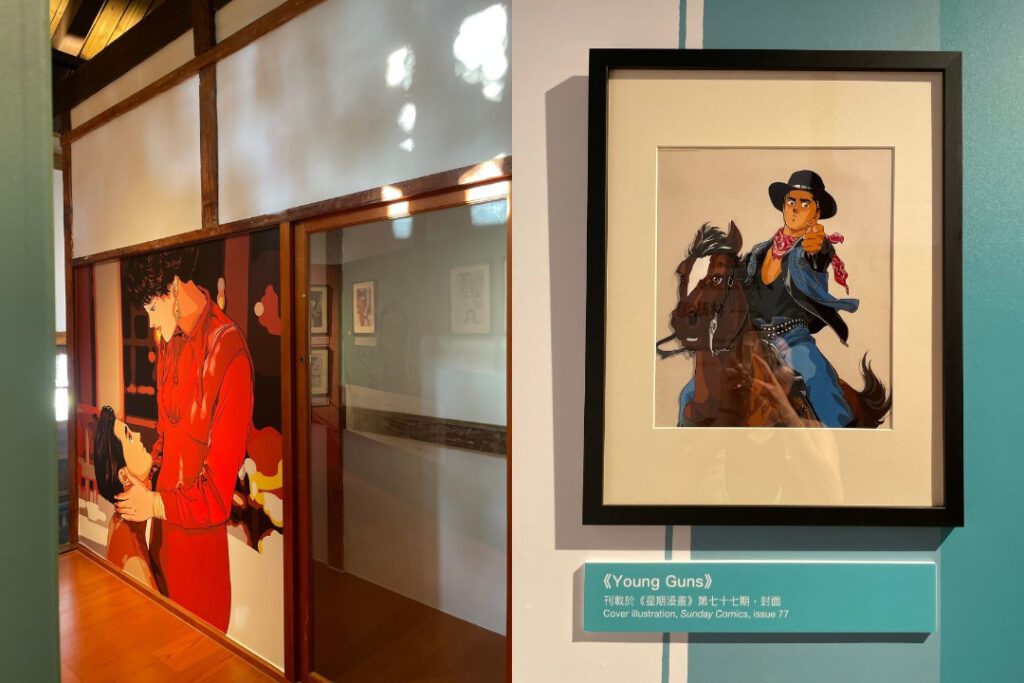 ｜林政德漫畫在展區內的大型輸出，美學風格和國漫館的展館建築相得益彰。